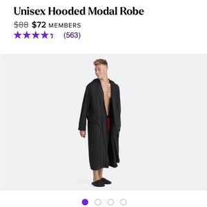 COPY - MeUndies Unisex Hooded Robe modal Black M/L